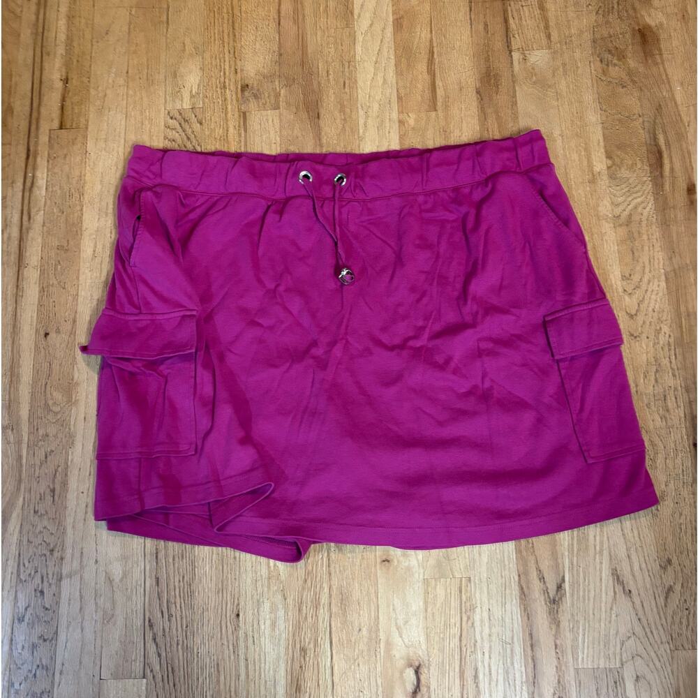 Women’s Woman Within Cargo Skort Shorts Skirt. Drawstring waist Pink size 4X EUC